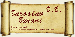 Daroslav Burani vizit kartica